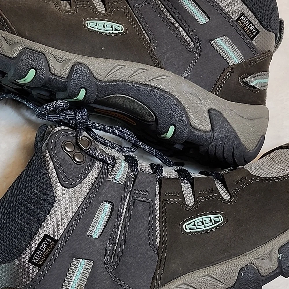 Keen Steens Mid Leather Waterproof Hiking Women's Outdoor  Boots Sz 6